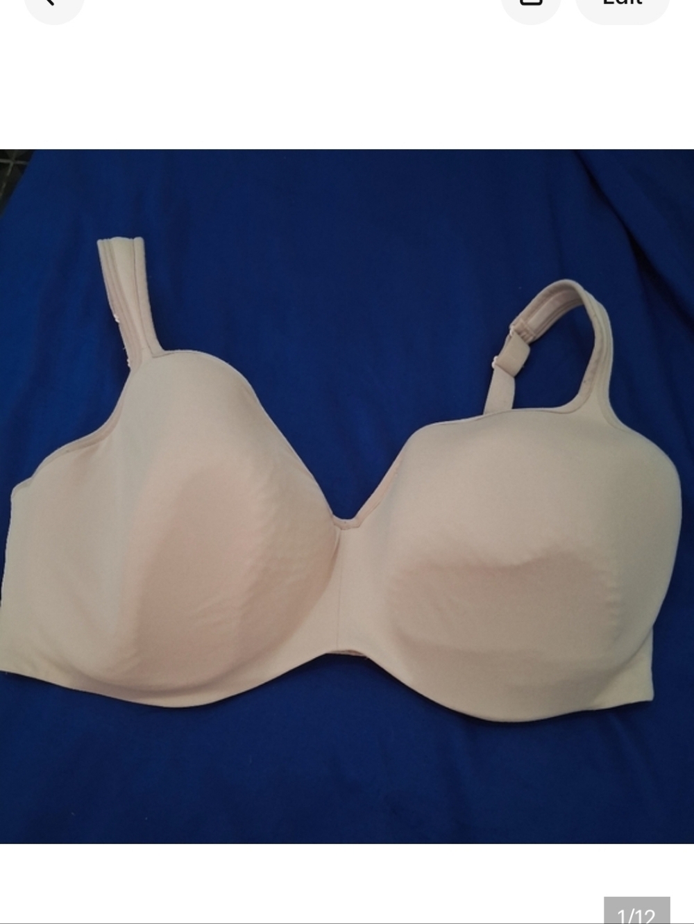 CACIQUE 40DDDD Padded Wire Cream Women's Bra 40G